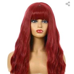 Red wine Synthetic wig 24"